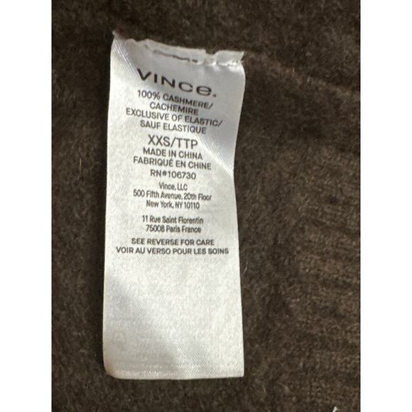 Vince. Heather Brownstone 100% Cashmere Raglan Look  Cardigan Women's XXL - Picture 9 of 11